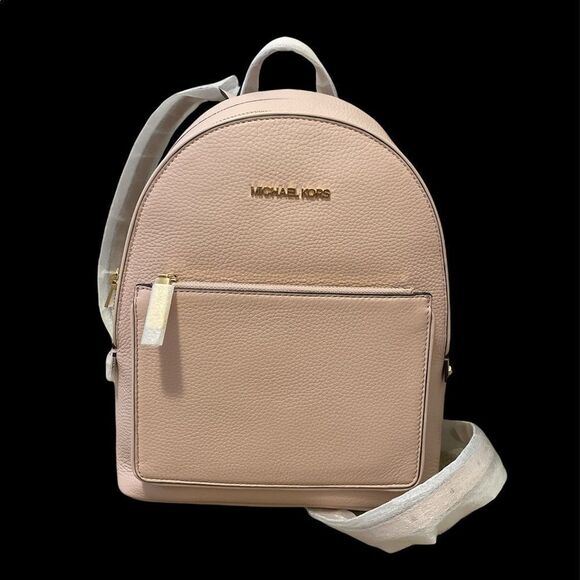 Michael Kors Adina Kenly Backpack Powder Blush Pink Pebbled Leather NWT main image 5